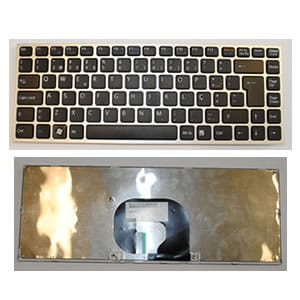 TECLADO PORTATIL SONY VPC-Y SILVER C/ARO PRETO - 148768781