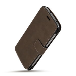 CAPA PARA DOOGEE DG-Y100 PRO-FLIP CASE COLAR LEATHER - CASTANHA