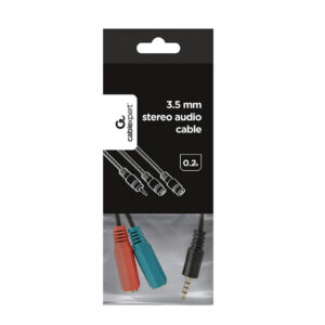 ADAPTADOR 2 JACK 3,5MM MICRO+SOM PARA JACK 3,5MM - PRETO