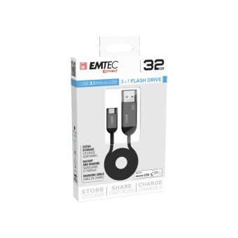 Cabo Emtec Com Pen Usb 3.1 e Micro Usb 32Gb