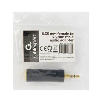 Adaptador 3.5mm Macho para 6.35mm Fêmea