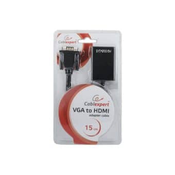 Adaptador Vga para HDMI 15Cm Com Jack Som