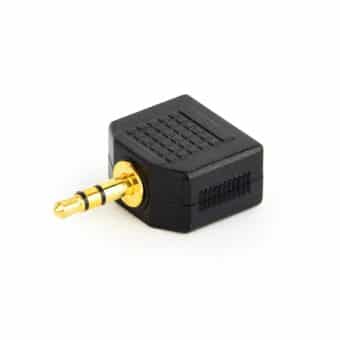 Adaptador 3.5mm p/ 2saidas para som Preto