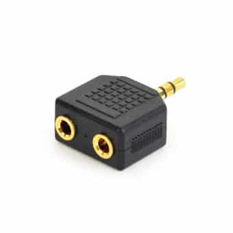 Adaptador 3.5mm p/ 2saidas para som Preto