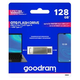 Pen Drive Goodram 128Gb ODA3 Usb 3.0 e Type C Metal