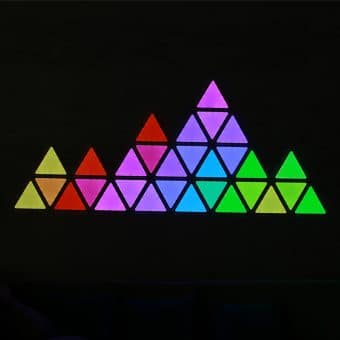 Conjunto de Lampadas Led Triangle Wifi 16Milhoes cores