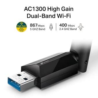 Placa USB 3.0 TP-Link Artcer T3U Plus Alto Rendimento Ac1300