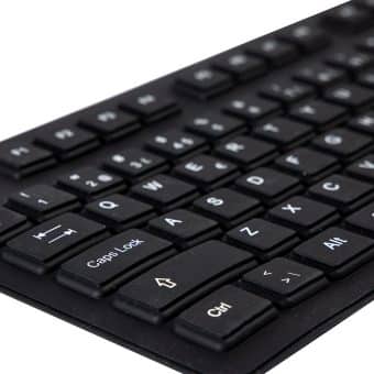 Teclado 2HIX Silicon Lavável e Flexivel USB Preto