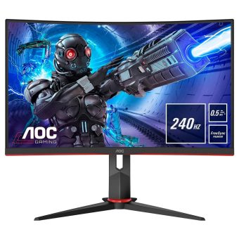 Monitor Aoc 27" Curvo Preto Led 0.5ms 240Hz FreeSync