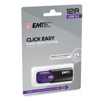 Pen Drive Emtec B110 128Gb Click Easy Usb 3.2 Purpura