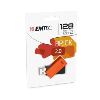 Pen Drive Emtec C350 128Gb Usb 2.0 Laranja