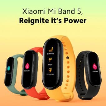 SmartBand Desportiva Xiaomi MI Band 5 Preta