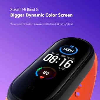 SmartBand Desportiva Xiaomi MI Band 5 Preta