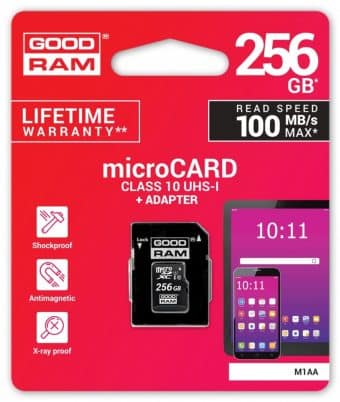 Micro Sd Goodram 256Gb Class 10 UHS + Adaptador