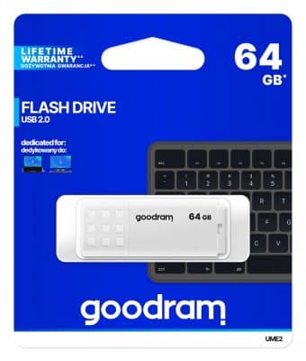 Pen Drive Goodram 64Gb UME2 Usb 2.0 Branca