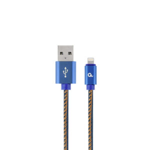 Cabo Usb 2.0 Para Lightning 2Mt Azul Metal Blister