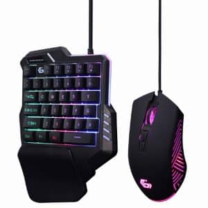 Conjunto Gaming Gembird 2in1 Mini Teclado + Rato RGB ideal para Portáteis