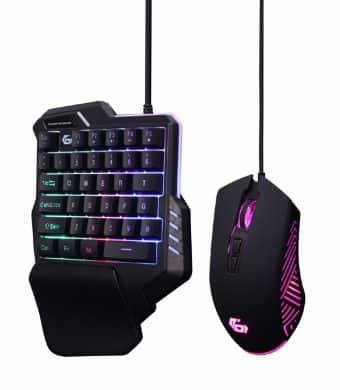 Conjunto Gaming Gembird 2in1 Mini Teclado + Rato RGB ideal para Portáteis