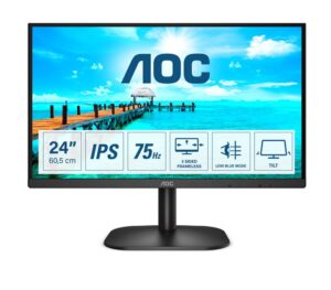 Monitor AOC 23.8" FullHd 24B2XD IPS 75Hz Preto