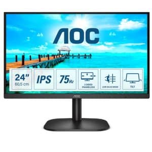 Monitor AOC 23.8" FullHd 24B2XD IPS 75Hz Preto