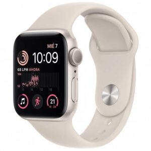 Apple Watch SE GPS 44mm Caixa de Alumínio em Branco Estrela Correia Desportiva Branco Estrela