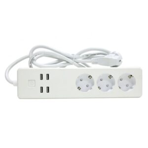 Tomada proteção 3x e 4 USB Inteligente Woox R4028