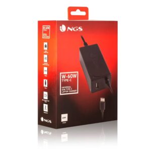 Transformador NGS 60W Automático USB Type-C 5V-20V