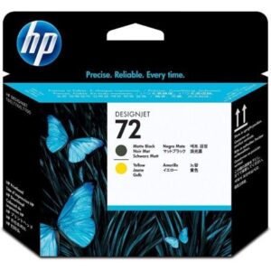 Tinteiro Original HP nº72 Preto Mate Amarelo