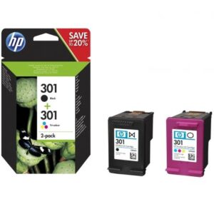 Tinteiro Original HP nº301 Multipack Preto e Tricolor