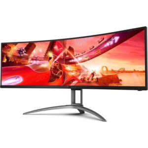 Monitor Gaming Ultrapanorámico Curvo AOC Agon AG493UCX2 48.8 Dual QHD 1ms 165Hz VA Multimedia Preto