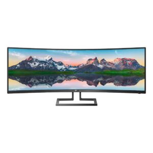 Monitor Professional Ultrapanorámico Curvo Philips 498P9Z 48.8 Dual QHD Multimedia Preto 2