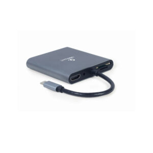 Adaptador Type-C 6IN1 Usb3.1 4k Hdmi VGA Audio Leitor Cartões Usb Type-C