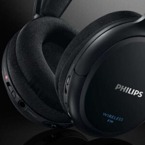 Auscultadores Sem Fios Wireless Philips SHC5200 Radiofrequência Preto