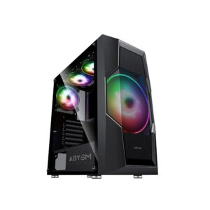 Caixa Gaming ABYSM Danube Hron Vidro Temperado Argb 1x Usb3.0 1x Usb2.0 - Preto