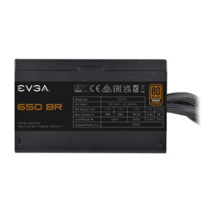 Fonte Alimentação EVGA 650 BR 650W Ventoinha 12cm 80 Plus Bronze