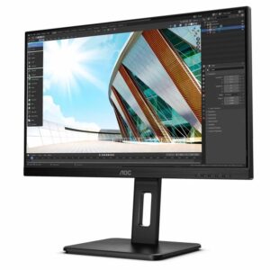 Monitor AOC 27 Ips UHD 4K Hdmi Dp Usb-C Multimédia Pivot Preto