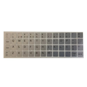 Autocolante Teclado Português Silver