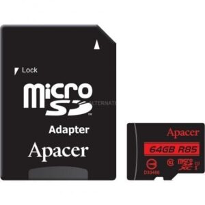 Micro Sdhc Apacer 64GB XC UHS 1 com Adaptador Class 10 85MBs