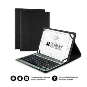 Capa com Teclado Subblim KeyTab Pro BT para Tablets Samsung Galaxy A8 X200 205 Preto - Teclado ES