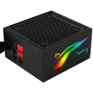 Fonte Alimentação Aerocool LUX RGB 850M 850W Ventoinha 12cm 80 Plus Bronze