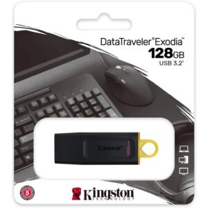 Pen drive 128GB Kingston DataTraveler Exodia USB 3.2 Preto