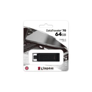 Pen drive Kingston DataTraveler 70 64Gb Type-C Preto