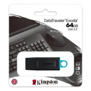 Pen drive Kingston DataTraveler Exodia 64GB USB 3.2 Preta