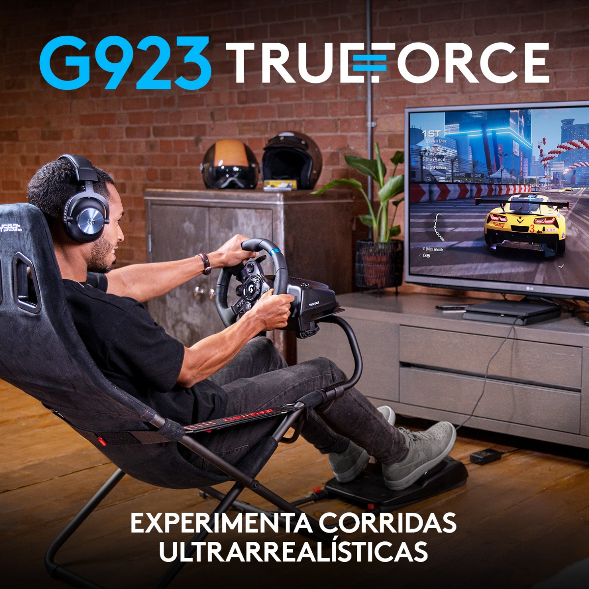 Volante Logitech G923 Trueforce PS4, PS5 e PC - Game Games - Loja de Games  Online