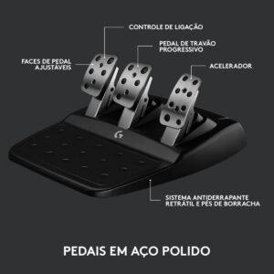 Simulador Volante com Pedais Logitech G923 Trueforce Compatível com PS4 PS5 PC