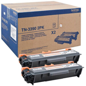 Toner Original Multipack Brother TN3390 Pack 2 Unidades Preto