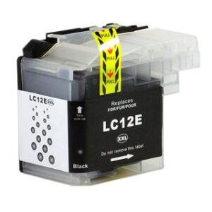 Tinteiro Compatível Brother LC12E Substitui LC12EBK Preto