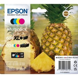 Tinteiro Original Multipack Epson 604XL Alta Capacidade Preto 604 Azul Magenta Amarelo