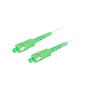 Cabo Fibra Ótica Lanberg Mono SC APC-SC Apc Duplex G657A1 Lszh 2.5 Metros Branco