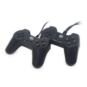 Conjunto 2x Gamepad USB para PC MultiPlayer Preto